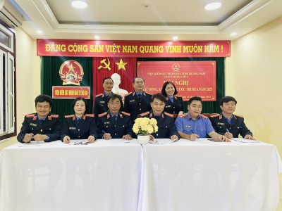 Cụm thi đua số 1 VKSND tỉnh Quảng Nam phát động, giao ước thi đua năm 2025