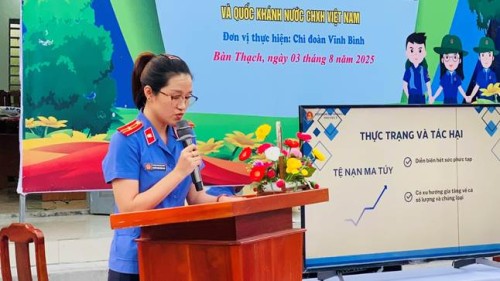 VKSND Khu vực 5 phối hợp tổ chức tuyên truyền pháp luật về phòng, chống ma túy cho Đoàn viên thanh niên Phường Bàn Thạch