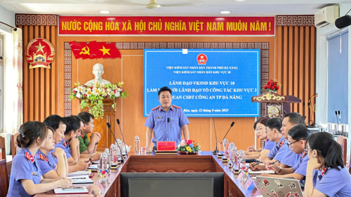 VKSND khu vực 10 làm việc với tổ công tác tại khu vực 3, Cơ quan Cảnh sát điều tra Công an thành phố Đà Nẵng