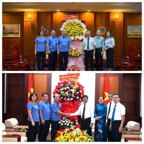 VKSND thành phố Đà Nẵng thăm và chúc mừng Tòa Phúc thẩm Tòa án nhân dân tối cao tại Đà Nẵng và Tòa án nhân dân thành phố Đà Nẵng nhân kỷ niệm 80 năm ngày truyền thống Tòa án nhân dân.