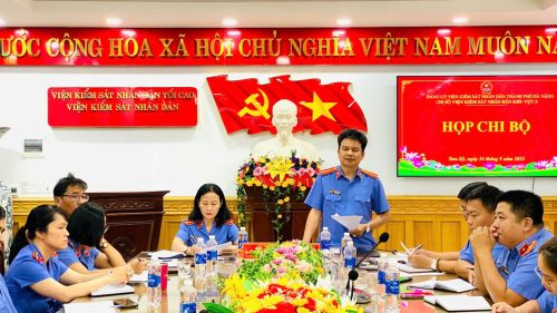 CHI BỘ VKSND KHU VỰC 5 TỔ CHỨC  HỌP CHI BỘ THƯỜNG KỲ THÁNG 9 NĂM 2025