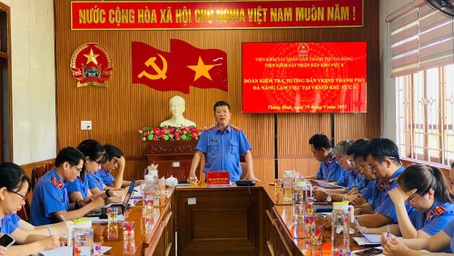 Đoàn kiểm tra, hướng dẫn về công tác kiểm sát tiếp nhận, giải quyết nguồn tin về tội phạm tại Viện kiểm sát nhân dân khu vực 6 – Đà Nẵng