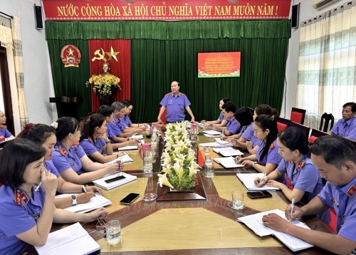 ĐỒNG CHÍ VIỆN TRƯỞNG VKSND THÀNH PHỐ ĐÀ NẴNG  THĂM VÀ LÀM VIỆC VỚI VKSND KHU VỰC 7