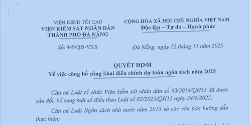 Công bố công khai điều chỉnh dự toán ngân sách năm 2025