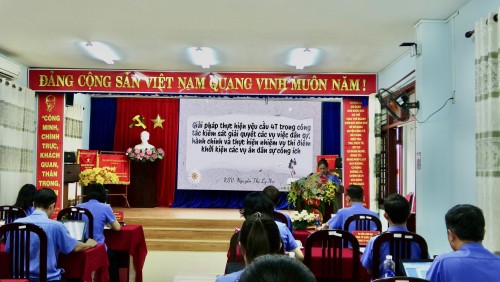 VIỆN KIỂM SÁT NHÂN DÂN KHU VỰC 1 - ĐÀ NẴNG TRIỂN KHAI PHƯƠNG CHÂM 4T TRONG BỐI CẢNH THÍ ĐIỂM KHỞI KIỆN BẢO VỆ LỢI ÍCH CÔNG
