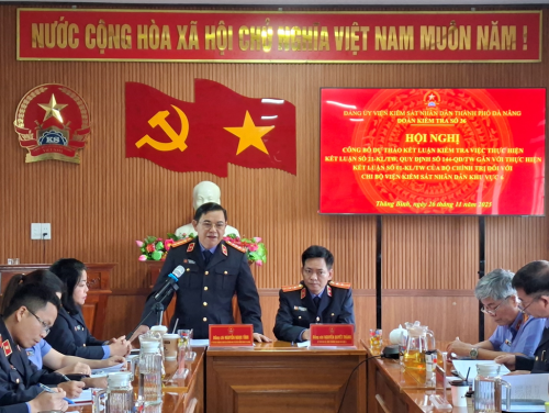 Đoàn Kiểm tra số 36 của Đảng uỷ Viện kiểm sát nhân dân thành phố Đà Nẵng công bố dự thảo kết luận kiểm tra tại Chi bộ Viện kiểm sát nhân dân Khu vực 6