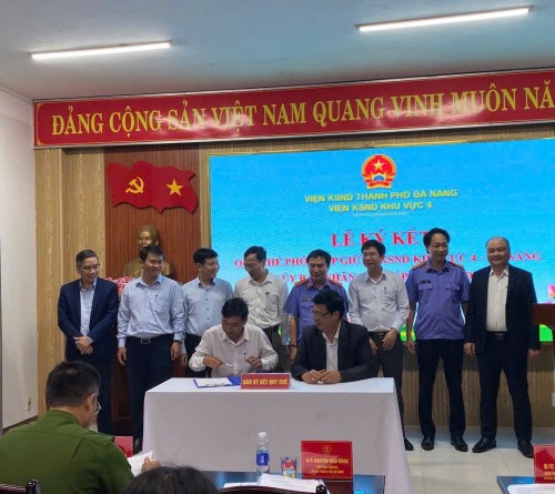 Viện kiểm sát nhân dân khu vực 4 tổ chức ký kết các Quy chế phối hợp với UBND và Công an cấp xã, phường