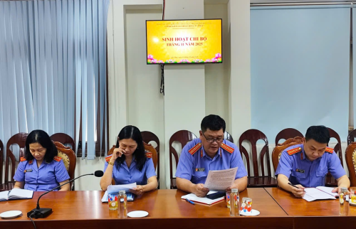 Chi bộ Kiểm sát hoạt động tư pháp đề ra các nhiệm vụ trọng tâm tháng 11 năm 2025