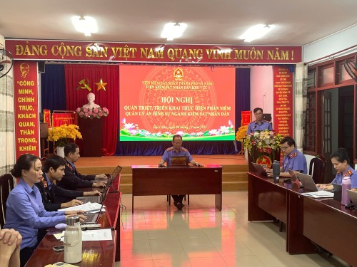 VKSND Khu vực 1 tổ chức Hội nghị tập huấn sử dụng nền tảng quản lý án hình sự