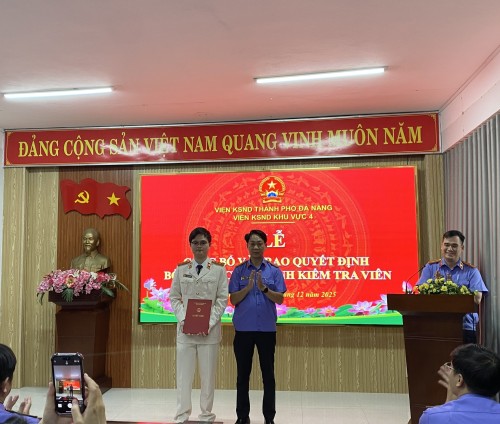 VKSND khu vực 4 – Tổ chức Lễ công bố và trao quyết định bổ nhiệm Kiểm tra viên