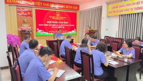 VIỆN KSND KHU VỰC 4 TIẾP TỤC QUÁN TRIỆT, TRIỂN KHAI THỰC HIỆN QUY ĐỊNH SỐ 132-QĐ/TW NGÀY 27/10/2023 CỦA BỘ CHÍNH TRỊ