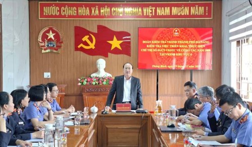 VKSND thành phố Đà Nẵng kiểm tra việc triển khai thực hiện kế hoạch công tác năm 2026 tại VKSND Khu vực 6
