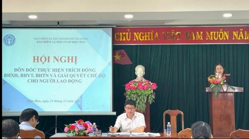 Viện kiểm sát nhân dân khu vực 10 tuyên truyền Nghị quyết 205/2025/QH15 tại Bảo hiểm xã hội cơ sở Điện Bàn