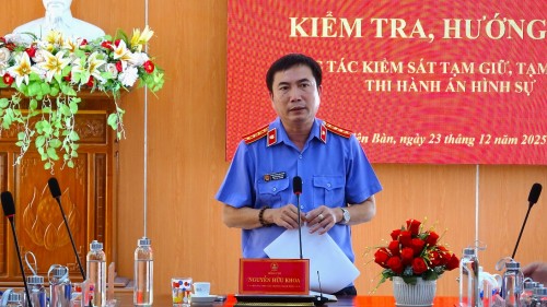 VKSND thành phố Đà Nẵng kiểm tra, hướng dẫn công tác kiểm sát tạm giữ, tạm giam và thi hành án hình sự tại VKSND khu vực 10