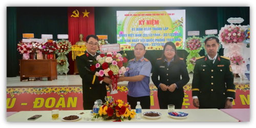 VKSND khu vực 8 - thành phố Đà Nẵng chúc mừng kỷ niệm 81 năm ngày thành lập Quân đội nhân dân Việt Nam, 36 năm ngày hội Quốc phòng toàn dân