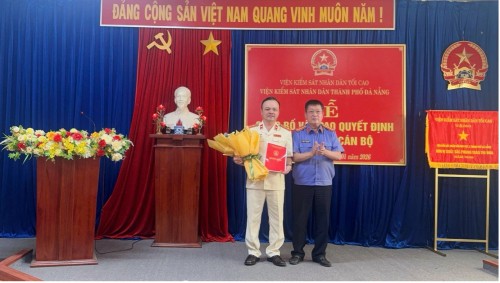 Lễ công bố và trao Quyết định điều động giữ chức vụ Phó Viện trưởng Viện kiểm sát nhân dân (VKSND) khu vực 3 – Đà Nẵng