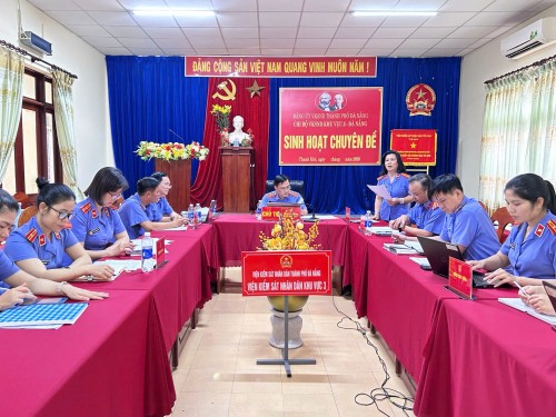 Chi bộ VKSND Khu vực 3 – Đà Nẵng: Sinh hoạt chuyên đề gắn với tuyên truyền bầu cử đại biểu Quốc hội khóa XVI và Hội đồng Nhân dân các cấp