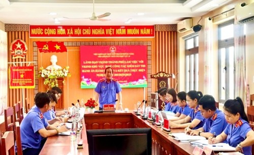 VKSND TP. ĐÀ NẴNG KIỂM TRA TIẾN ĐỘ KIỂM SÁT THI HÀNH ÁN HÀNH...