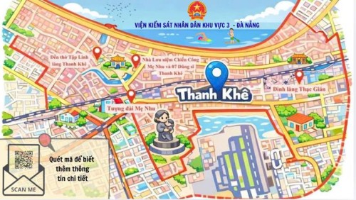 TUỔI TRẺ VIỆN KIỂM SÁT NHÂN DÂN KHU VỰC 3 ĐÀ NẴNG: SÁNG TẠO VỚI MÔ HÌNH “BẢN ĐỒ SỐ CÁC DI TÍCH LỊCH SỬ - THẮNG CẢNH” TRÊN ĐỊA BÀN PHƯỜNG THANH KHÊ