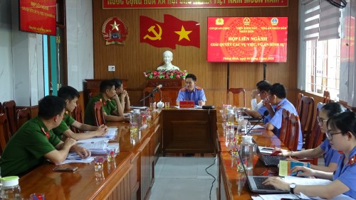 Viện kiểm sát nhân dân Khu vực 6 – Đà Nẵng  Chủ trì tổ chức cuộc họp liên ngành