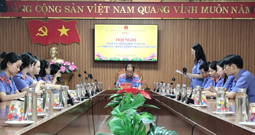 PHÒNG 9 VIỆN KSND THÀNH PHỐ ĐÀ NẴNG TỔ CHỨC HỘI NGHỊ SƠ KẾT CÔNG TÁC 06 THÁNG ĐẦU NĂM 2026 VÀ TRIỂN KHAI NHIỆM VỤ 06 THÁNG CUỐI NĂM