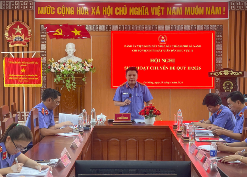 Chi bộ Viện kiểm sát nhân dân Khu vực 10 tổ chức sinh hoạt...