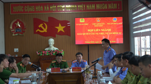 Viện kiểm sát nhân dân Khu vực 6, thành phố Đà Nẵng chủ trì tổ chức họp liên ngành hai cấp giải quyết các vụ việc, vụ án hình sự phức tạp, vướng mắc