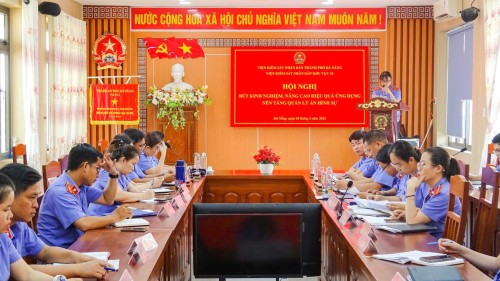 VIỆN KIỂM SÁT NHÂN DÂN KHU VỰC 10 – ĐÀ NẴNG TỔ CHỨC HỘI NGHỊ  RÚT KINH NGHIỆM, NÂNG CAO HIỆU QUẢ ỨNG DỤNG NỀN TẢNG QUẢN LÝ ÁN HÌNH SỰ