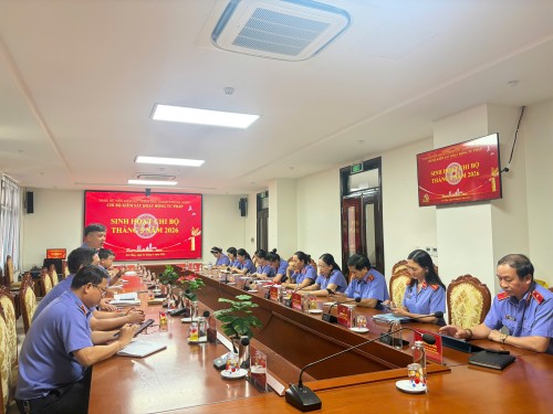 Chi bộ Kiểm sát hoạt động tư pháp tổ chức sinh hoạt thường kỳ tháng 5/2026