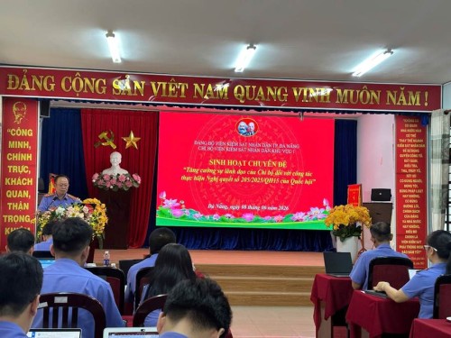 Chi bộ Viện kiểm sát nhân dân khu vực 1 – Đà Nẵng tiếp tục đổi mới và nâng cao chất lượng sinh hoạt chi bộ trong giai đoạn mới
