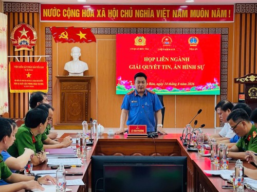VKSND khu vực 10 – Đà Nẵng tổ chức họp liên ngành giải quyết các nguồn tin, vụ án hình sự phức tạp