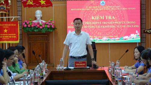 ĐOÀN KIỂM TRA CÔNG TÁC PHỐI HỢP VỀ TRỢ GIÚP PHÁP LÝ TRONG HOẠT ĐỘNG TỐ TỤNG TẠI VKSND KHU VỰC 10 - ĐÀ NẴNG