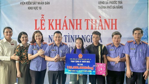 Viện kiểm sát nhân dân khu vực 10 – Đà Nẵng khánh thành, bàn giao nhà tình nghĩa tại xã Phước Trà, thành phố Đà Nẵng