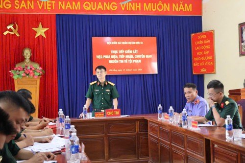 Viện kiểm sát nhân dân khu vực 11 – Đà Nẵng phối hợp trực tiếp kiểm sát tại Đồn Biên phòng Cửa khẩu Quốc tế Nam Giang