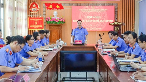 CHI BỘ VIỆN KIỂM SÁT NHÂN DÂN KHU VỰC 10 - ĐÀ NẴNG  TỔ CHỨC HỘI NGHỊ SINH HOẠT CHUYÊN ĐỀ QUÝ III NĂM 2026