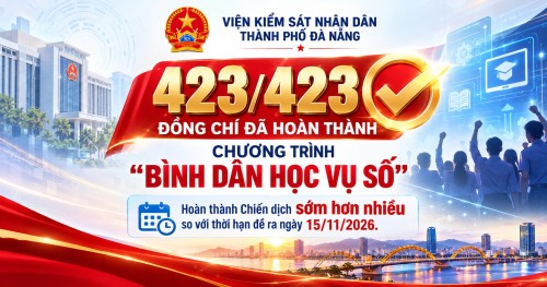 VKSND thành phố Đà Nẵng hoàn thành sớm Chiến dịch 100 ngày cao điểm “Bình dân học vụ số”