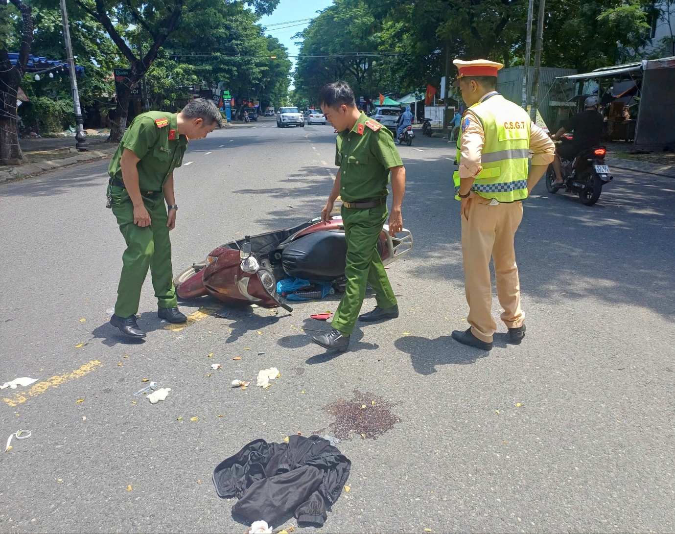 ''A group of men in uniform standing on the street

AI-generated content may be incorrect.''