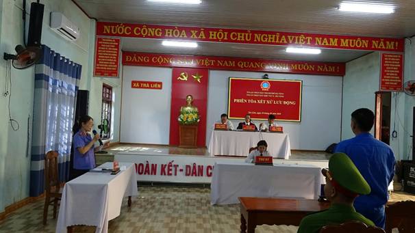 VKSND KHU VỰC 8 - ĐÀ NẴNG TỔ CHỨC PHIÊN TOÀ LƯU ĐỘNG, TUYÊN TRUYỀN PHÁP LUẬT VỀ TỘI GÂY RỐI TRẬT TỰ CÔNG CỘNG