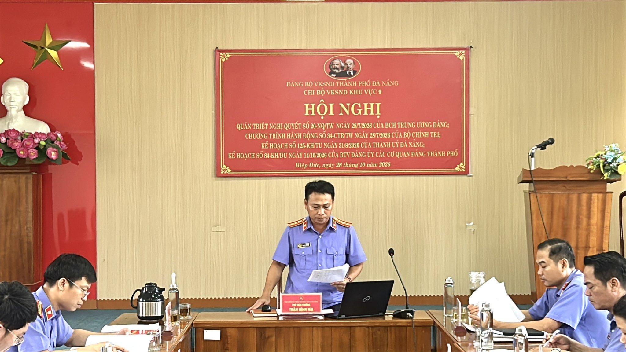 Chi bộ VKSND Khu vực 9, thành phố Đà Nẵng tổ chức Hội nghị quán triệt, triển khai thực hiện các Nghị quyết, Chương trình hành động và Kế hoạch của Đảng